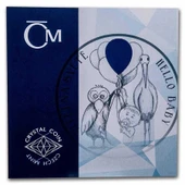 AgaKulche Hoş Geldin Bebek Kristal Taşlı 2023 1 Ons Gümüş Sikke Coin thumbnail 5