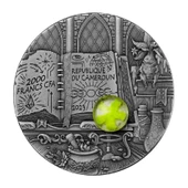 AgaKulche Büyücü Kristal Taşlı Gümüş Sikke Coin - 2