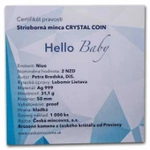 AgaKulche Hoş Geldin Bebek Kristal Taşlı 2023 1 Ons Gümüş Sikke Coin thumbnail 6