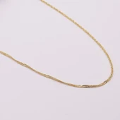 AgaKulche Singapur İçi Boş 14 Ayar Altın Zincir - 1