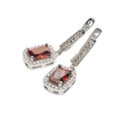 AgaKulche Baget Taşlı Gümüş Kare Model Takı Seti S6KK 925 thumbnail 3