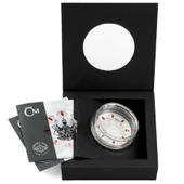 AgaKulche Diwali Festivali Kristal Taşlı Gümüş Sikke Coin thumbnail 5