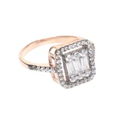 AgaKulche Baget Taşlı Gümüş Takı Seti Elmas Montür S30EB 925 thumbnail 4