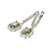 AgaKulche Baget Taşlı Gümüş Kare Model Takı Seti S6KO 925 thumbnail 3