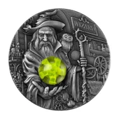 AgaKulche Büyücü Kristal Taşlı Gümüş Sikke Coin - 1