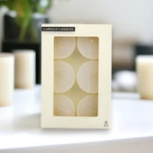Tealight Kapsül Mum 6x35 Gr Dekoratif Mumu Kandil Hediyelik Fitilli Mumluk Şamdan Krem Renk Kokusuz - 4