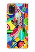 PrintiFy  Samsung Galaxy A21s ile Uyumlu 1mm Slim Fit Retro Colors 6 Baskılı Şeffaf  Kılıf thumbnail 1