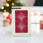 Tealight Kapsül Mum 6x35 Gr Dekoratif Mumu Kandil Hediyelik Fitilli Mumluk Şamdan Pembe Renk Kokusuz - 9