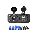 Çift Usb Araç Şarj Soketi Ve Çakmaklık 2.1a/1a - 12 V MARİN VE KARAVAN - 3