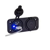 Çift Usb Araç Şarj Soketi Ve Çakmaklık 2.1a/1a - 12 V MARİN VE KARAVAN - 1