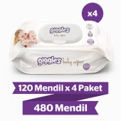 Giggles Baby Wipes Islak Havlu 120'li 4 Paket 480 Mendil - 1