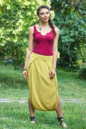 Düşük Lastikli Bel Etek Pantolon - 2