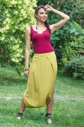 Düşük Lastikli Bel Etek Pantolon - 3