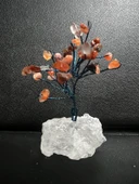 GÜMÜŞTEL EL SANATLARI Sertifikalı Doğal Taş Akik Taşı Dekoratif El Yapımı Ağaç - 1