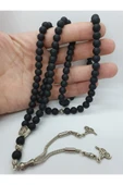GÜMÜŞTEL EL SANATLARI Sertifikalı Oniks Taşı Doğal Taş Namaz Tesbihi thumbnail 1
