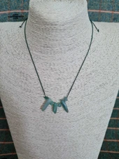 GÜMÜŞTEL EL SANATLARI Sertifikalı Doğal Yeşim Taşı Tasarım Kolye Makrome Ayarlı Kilit Sistemi thumbnail 3