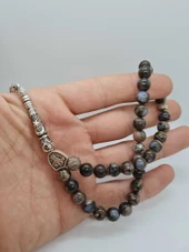 GÜMÜŞTEL EL SANATLARI Sertifikalı Fosilli Opal Doğal Taş Tesbih Aaa Kalite 8mm - 2
