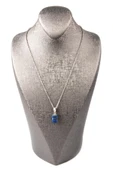 GÜMÜŞTEL EL SANATLARI Sertifikalı Lapis Lazuli Taşı Kolye Silindir Doğal Taş - 1