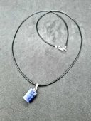 GÜMÜŞTEL EL SANATLARI Sertifikalı Lapis Lazuli Taşı Kolye Silindir Doğal Taş - 2