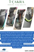 GÜMÜŞTEL EL SANATLARI Sertifikalı Doğal Taş 7 Çakra Tasarım Kolye - 2