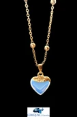 GÜMÜŞTEL EL SANATLARI Sertifikalı Opal Doğal Taş Kalp Tasarım Kolye Özel Tasarım Zincir Hediyeli Aaa Kalite thumbnail 4