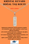 GÜMÜŞTEL EL SANATLARI Sertifikalı Kristal Kuvars Doğal Taş Kolye Özel Kesim - 1