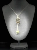 GÜMÜŞTEL EL SANATLARI Sertifikalı Yeşim Mutluluk Taşı Doğal Taş Tasarım Kolye El Yapımı Örgü Model Aaa Kalite thumbnail 2