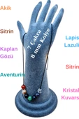 GÜMÜŞTEL EL SANATLARI Sertifikalı Doğal 7 Çakra Tasarım Kolye Doğal Taş 8 Mm thumbnail 1