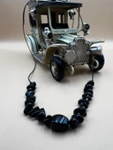 GÜMÜŞTEL EL SANATLARI Sertifikalı Akik Doğal Taş Tasarım Kolye thumbnail 1