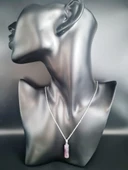 GÜMÜŞTEL EL SANATLARI Sertifikalı Ametist Doğal Taş Kolye Özel Kesim thumbnail 4