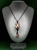 GÜMÜŞTEL EL SANATLARI Sertifikalı Akik Doğal Taş Tasarım Kolye El Yapımı Örgü Model Aaa Kalite thumbnail 2