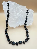 GÜMÜŞTEL EL SANATLARI Sertifikalı Akik Doğal Taş Tasarım Kolye thumbnail 6