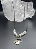 GÜMÜŞTEL EL SANATLARI Sertifikalı Aytaşı Doğal Taş Tasarım Kolye Mantar Obje Detaylı AAA Kalite thumbnail 3