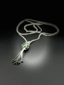 GÜMÜŞTEL EL SANATLARI Sertifikalı Zümrüt Doğal Taş Tasarım Kolye El Yapımı Örgü Model Aaa Kalite - 5