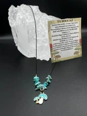 GÜMÜŞTEL EL SANATLARI Sertifikalı Turkuaz Doğal Taş Tasarım Kolye Mantar Obje Detaylı AAA Kalite thumbnail 1