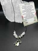 GÜMÜŞTEL EL SANATLARI Sertifikalı Aytaşı Doğal Taş Tasarım Kolye Mantar Obje Detaylı AAA Kalite thumbnail 1