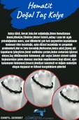 GÜMÜŞTEL EL SANATLARI Sertifikalı Hematit Doğal Taş Tasarım Bileklik Aaa Kalite Hafıza Konsantrasyon Kıvrak Zeka - 1