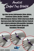GÜMÜŞTEL EL SANATLARI Sertifikalı Ametist Doğal Taş Tasarım Bileklik Aaa Kalite - 1