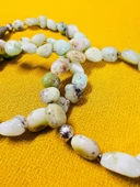 GÜMÜŞTEL EL SANATLARI Sertifikalı Krizopras Doğal Taş Şekilsiz Tımbıl Bileklik AAA Kalite thumbnail 3