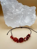 GÜMÜŞTEL EL SANATLARI Sertifikalı Akik Doğal Taş Bileklik Tasarım AAA Kalite thumbnail 3