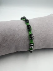 GÜMÜŞTEL EL SANATLARI Sertifikalı Hematit Doğal Taş Tasarım Bileklik Aaa Kalite Hafıza Konsantrasyon Kıvrak Zeka thumbnail 4