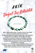 GÜMÜŞTEL EL SANATLARI Sertifikalı Akik Doğal Taş Bileklik 6mm thumbnail 1