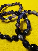 GÜMÜŞTEL EL SANATLARI Sertifikalı Ametist Doğal Taş Şekilsiz Tımbıl Bileklik AAA Kalite Sürpriz Hediyeli thumbnail 2