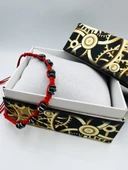 GÜMÜŞTEL EL SANATLARI Sertifikalı Hematit Doğal Taş Tasarım Bileklik Aaa Kalite Hafıza Konsantrasyon Kıvrak Zeka thumbnail 2