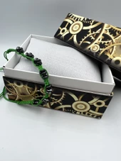 GÜMÜŞTEL EL SANATLARI Sertifikalı Hematit Doğal Taş Tasarım Bileklik Aaa Kalite Hafıza Konsantrasyon Kıvrak Zeka thumbnail 2