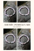 GÜMÜŞTEL EL SANATLARI Sertifikalı Ametrin & Pembe Kuvars Tasarım Bileklik Orijinal Doğal Taş AAA Kalite - 1