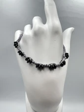 GÜMÜŞTEL EL SANATLARI Sertifikalı Hematit Doğal Taş Tasarım Bileklik Aaa Kalite Hafıza Konsantrasyon Kıvrak Zeka thumbnail 3