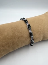 GÜMÜŞTEL EL SANATLARI Sertifikalı Hematit Doğal Taş Tasarım Bileklik Aaa Kalite Hafıza Konsantrasyon Kıvrak Zeka thumbnail 5