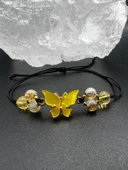 GÜMÜŞTEL EL SANATLARI Sertifikalı Sitrin Doğal Taş Tasarım El Yapımı Bileklik thumbnail 3