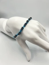 GÜMÜŞTEL EL SANATLARI Sertifikalı Hematit Doğal Taş Tasarım Bileklik Aaa Kalite Hafıza Konsantrasyon Kıvrak Zeka thumbnail 3